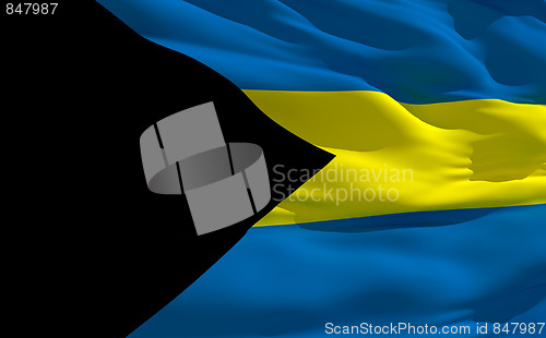 Image of Waving flag of Bahamas