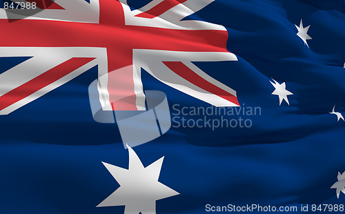 Image of Waving flag of Australia