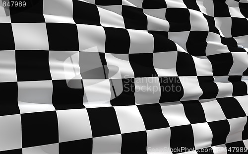 Image of Waving checkered flag
