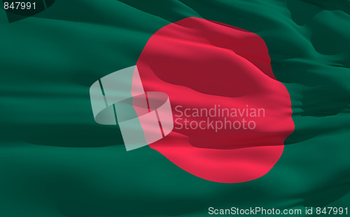 Image of Waving flag of Bangladesh 