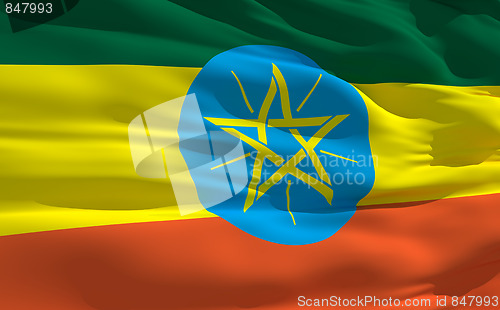 Image of Waving flag of Ethiopia 