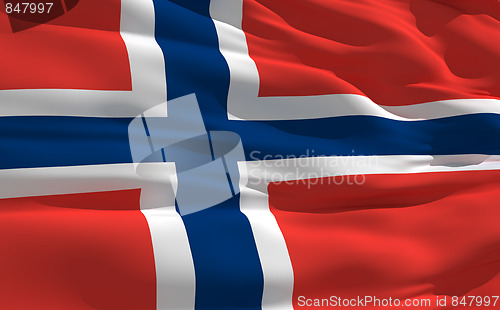 Image of Waving flag of Norway