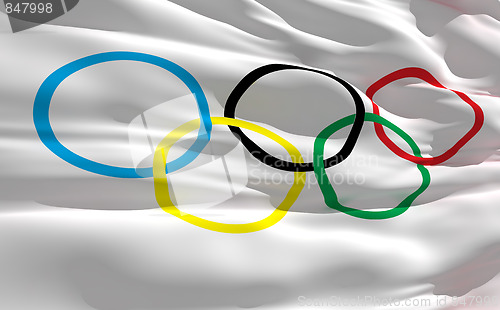 Image of Waving flag of Olympique