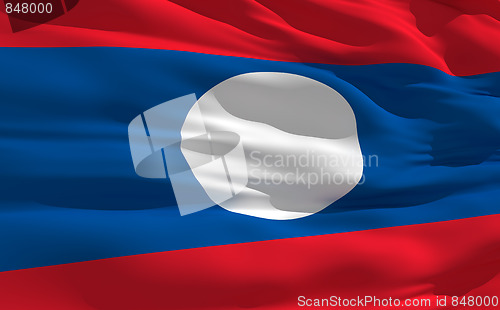 Image of Waving flag of Laos
