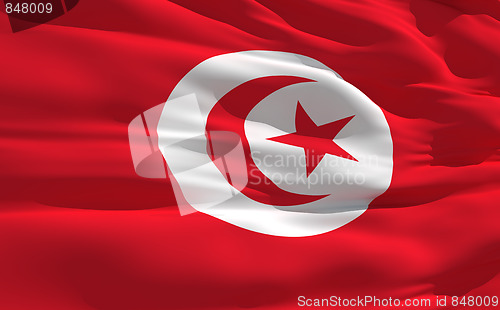 Image of Waving flag of Tunisia