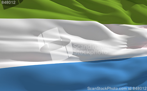 Image of Waving flag of Sierra Leone