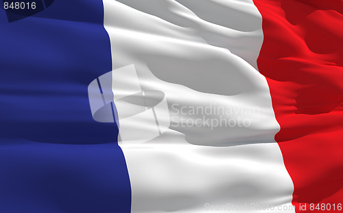 Image of Waving flag of France