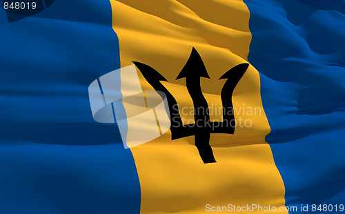 Image of Waving flag of Barbados