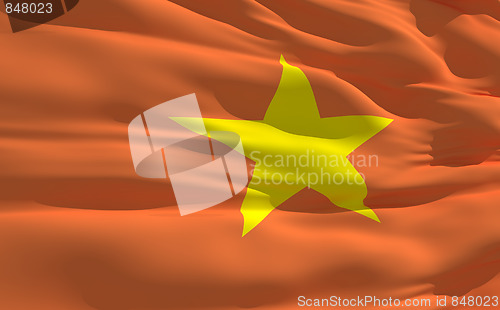Image of Waving flag of Vietnam