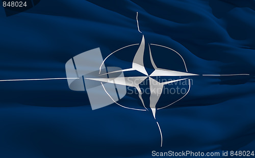Image of Waving flag of Nato