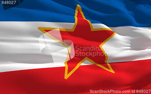 Image of Waving flag of Yugoslavie