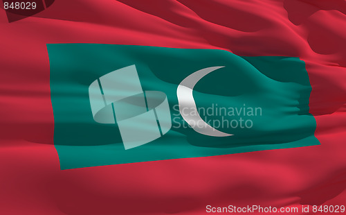 Image of Waving flag of Maldives