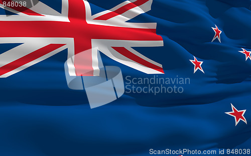 Image of Waving flag of Zealand