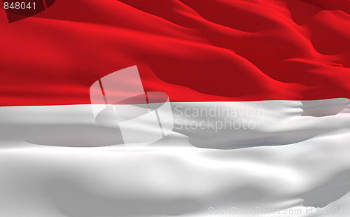 Image of Waving flag of Indonesie