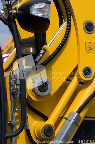 Image of Digger's hydraulic hoses
