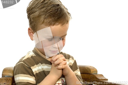 Image of Little boy praying