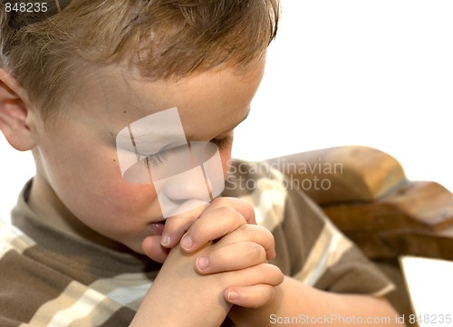 Image of Little boy praying