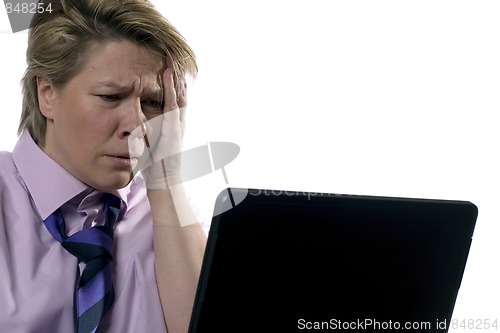 Image of Businesswoman having a tough day