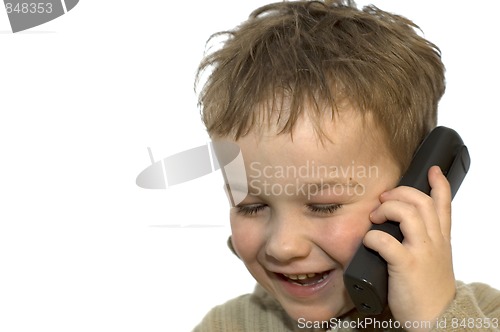 Image of Young Boy On Phone 2