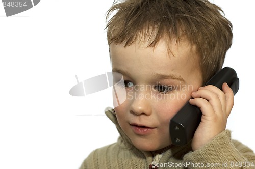 Image of Young Boy On Phone 1