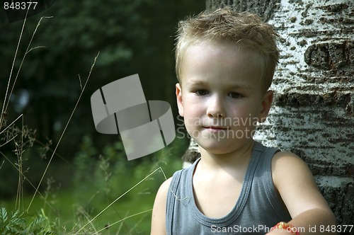 Image of Boy thinking