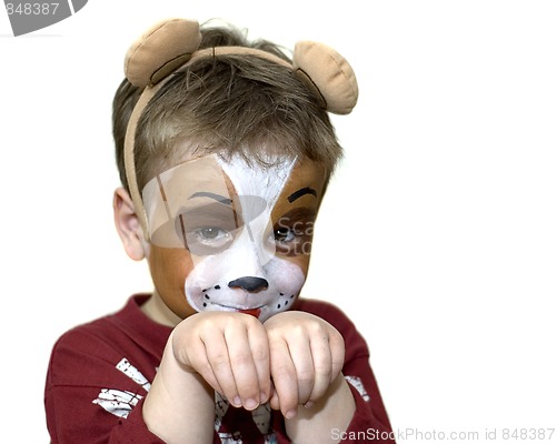 Image of Face painted five year old