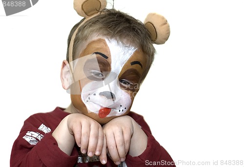 Image of Face painted five year old