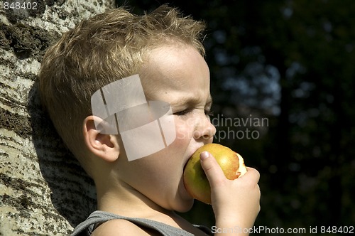 Image of Eating an apple -2
