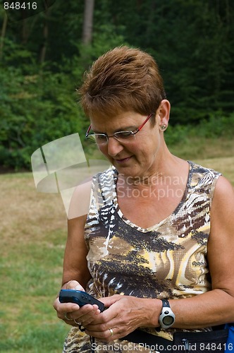 Image of woman using gps