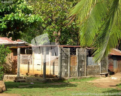Image of native house construction corn island nicaragua