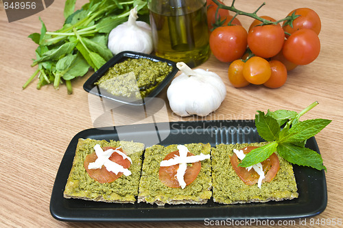 Image of pesto canapes