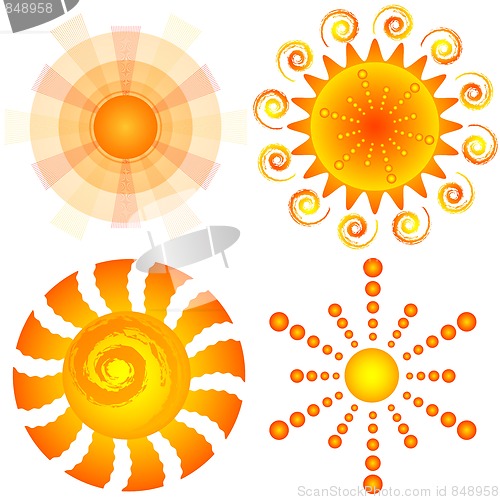 Image of Set decorative suns