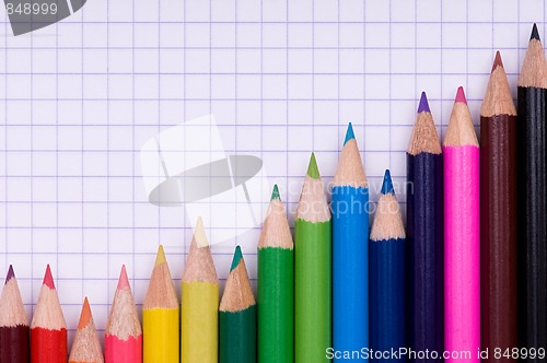 Image of Multicolor pencils on paper