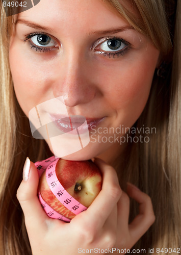 Image of Girl with peach