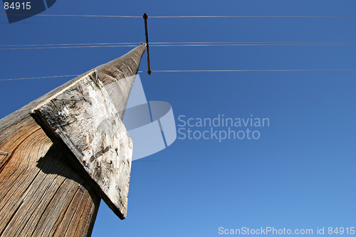 Image of utility pole up