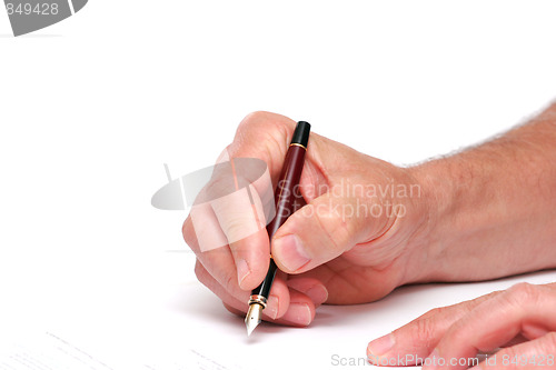 Image of signing a document