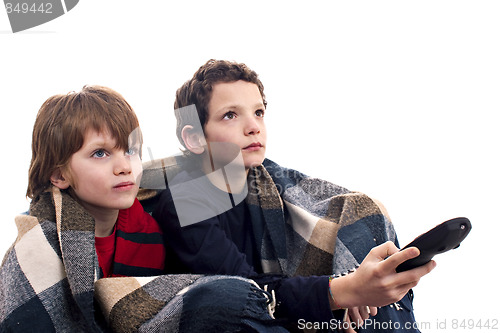 Image of children watching television