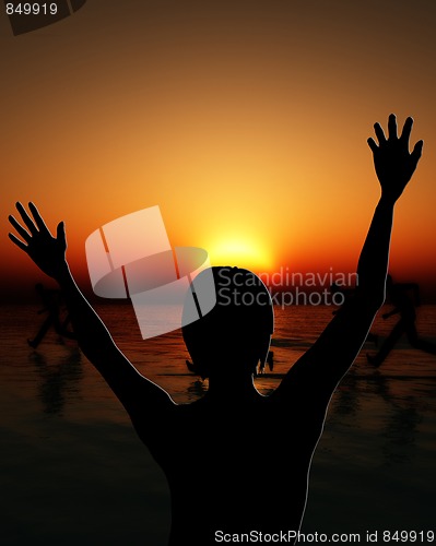 Image of Silhouetted Sunset
