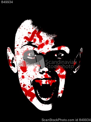 Image of Bloody Vampire Face