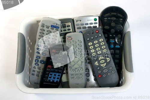 Image of A basket of remotes
