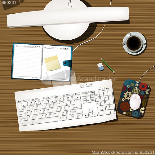 Image of working desk