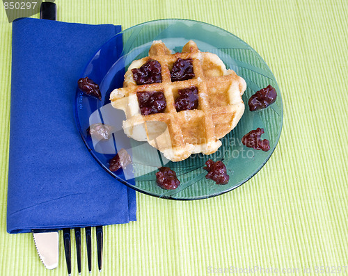 Image of jam waffle