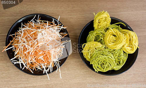 Image of pasta vs salad
