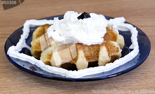 Image of icecream waffle