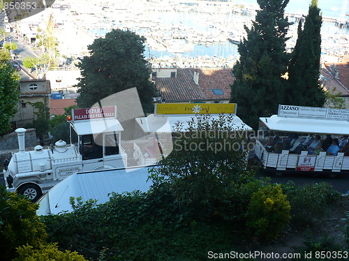 Image of France. French Riviera. Cannes. Tourist carriage on a hill  