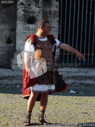 Image of Italy. Rome. Roman legionary near to the Collosseum  