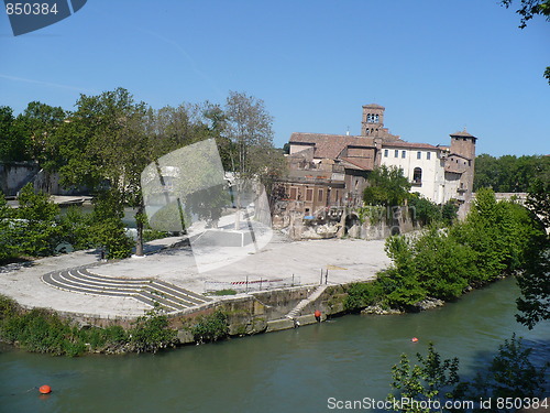 Image of Italy. Rome. Tiber Island  