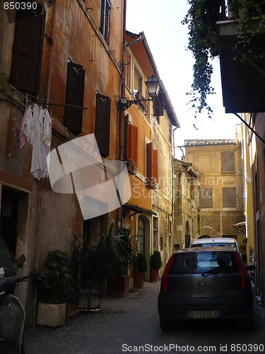 Image of Italy. Rome. The courtyard of the area Trastevere  