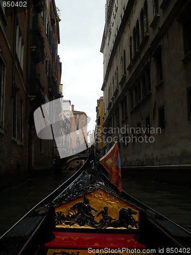 Image of Italy. Venice. Gondolas on the Venetian channels  