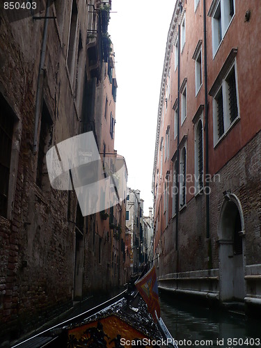 Image of Italy. Venice. Gondolas on the Venetian channels  